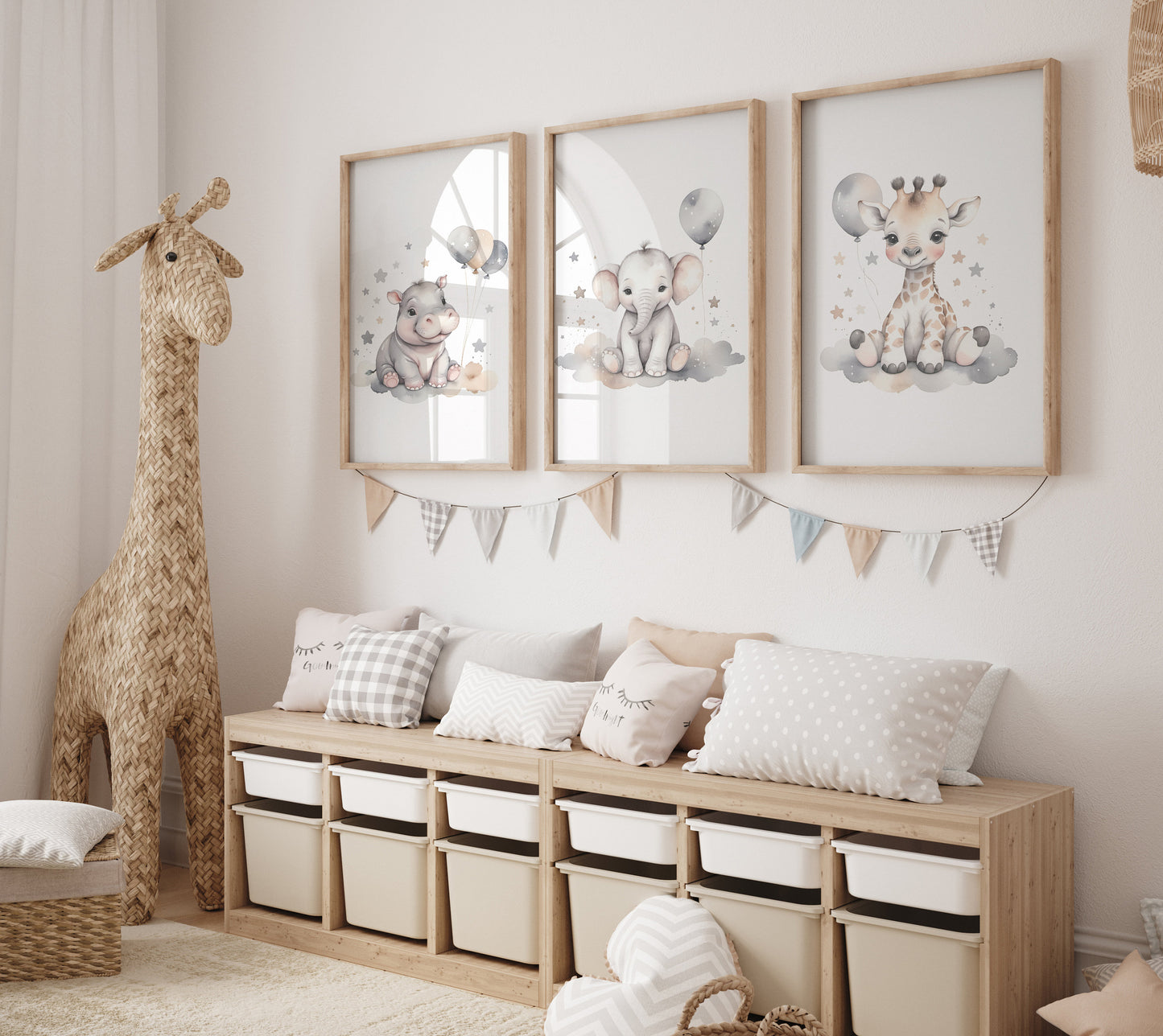 Baby giraffe Printable Wall Art, Nursery Wall Art, Animal designs, Printable Decor, Large Photo Poster, Square format, Digital Download