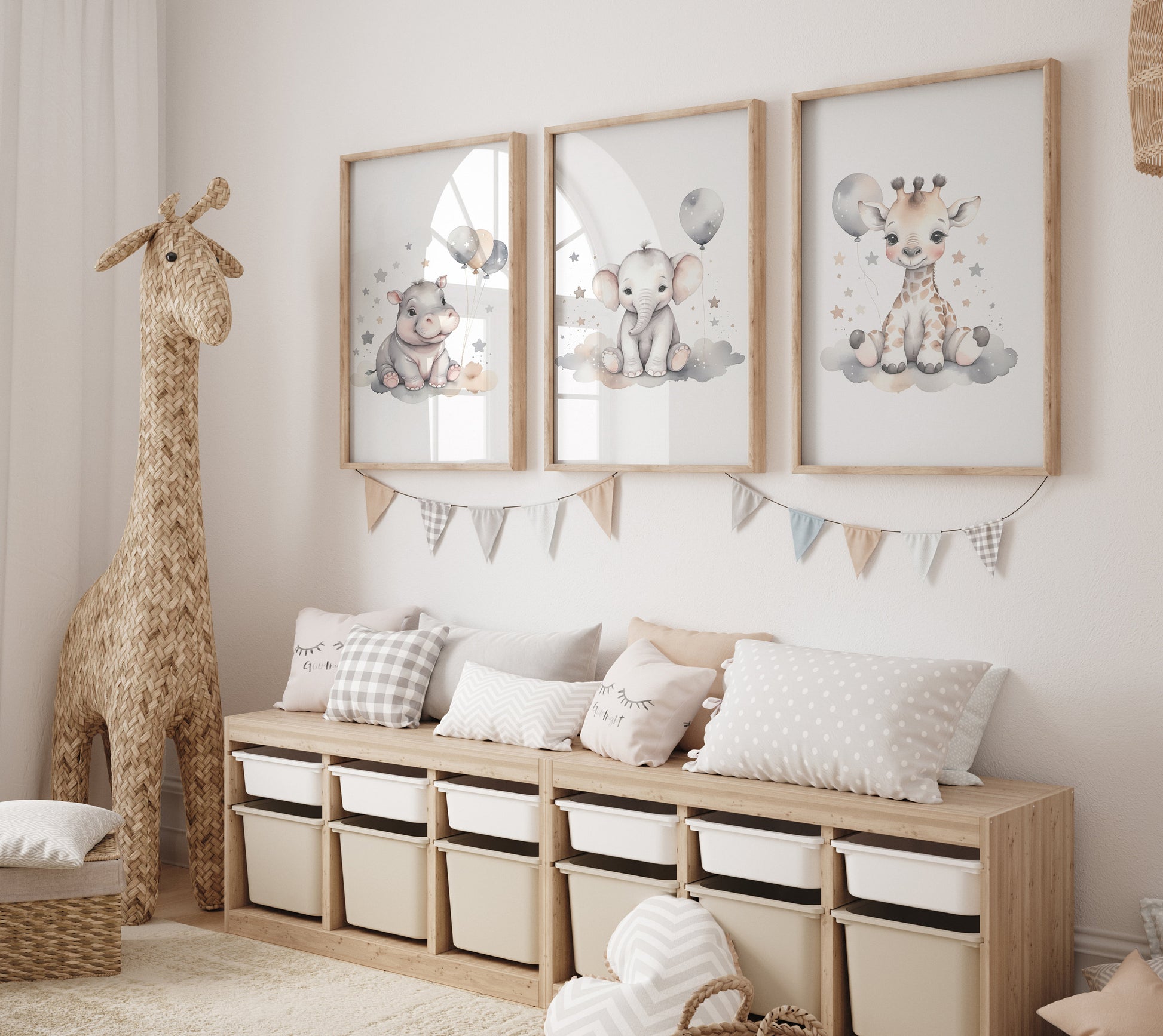 Baby giraffe Printable Wall Art, Nursery Wall Art, Animal designs, Printable Decor, Large Photo Poster, Square format, Digital Download